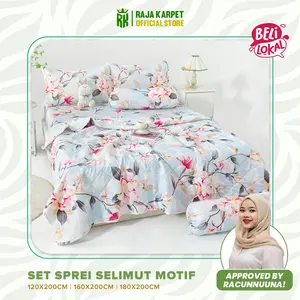 RAJA x RACUNNUUNA Sprei Set Sarung Bantal Guling & Selimut Bedcover Set Seprei Sarguntal Modern Style