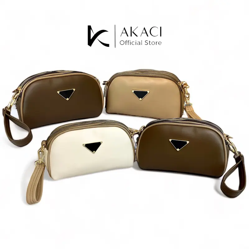 Akaci store | MARVEL Tas selempang bahu 09-8256 Bahan MS Halus 3 Ruang Tas wanita kekinian slingbag polos simpel mewah pesta ibu murah Terbaru Hitam kekinian 0