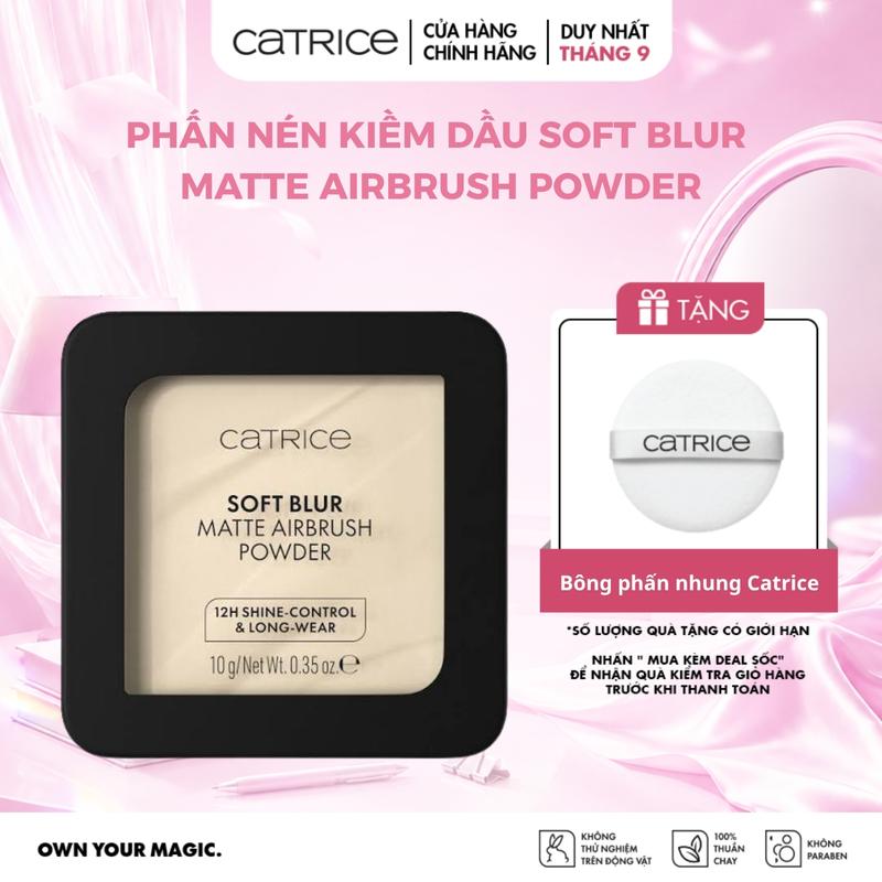 Phấn phủ mỏng nhẹ kiềm dầu Catrice Soft Blur Matte Setting Powder 8g
