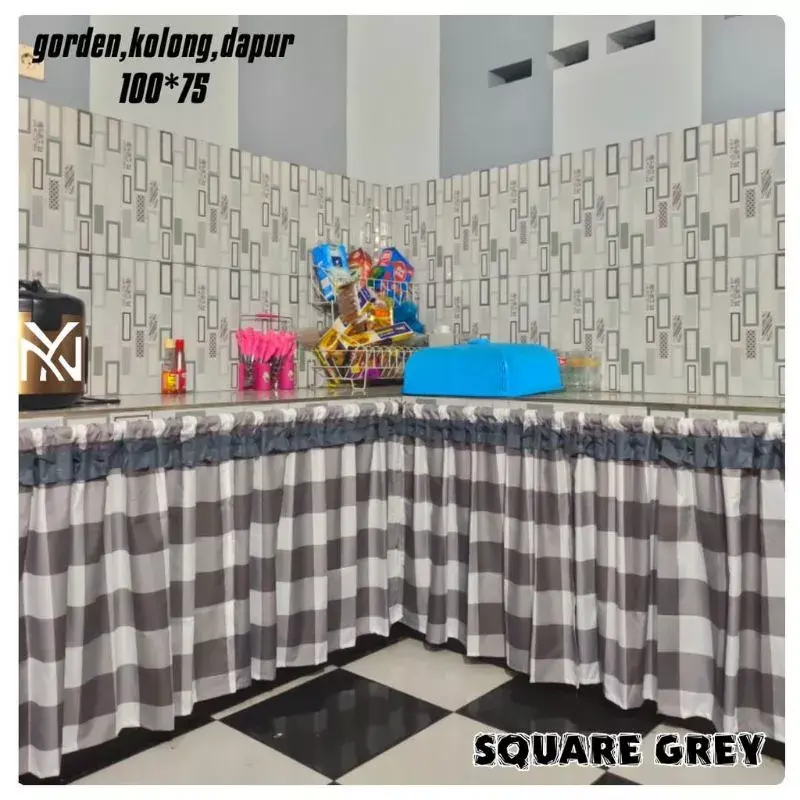 Toko Gorden Kolong - Gorden Kolong Dapur Lebar 100cm Tinggi 70cm Bonus Tali 6