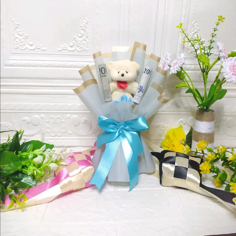 Buket Boneka dan uang kosongan hadiah lebaran angpau ready 4