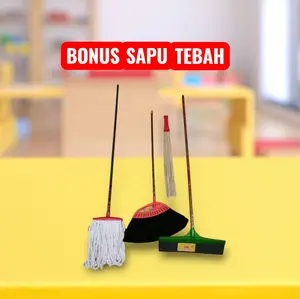 BONUS SAPU TEBAH PAKET ALAT KEBERSIHAN 4 IN 1 Lantai Sapu Pel