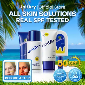 【Rekomendasi Artis】UnitAry Untuk Kulit Kombinasi,Berminyak,Kering,Sensitif SPF50+ PA++++|Wajah Non-Comedogenic,Hypoallergenic,Kontrol Minyak,Waterproof【Hassle-free Formula Refreshing & Breathable Physical UV Shield】 Facial Perawatan Sunblock Lotion
