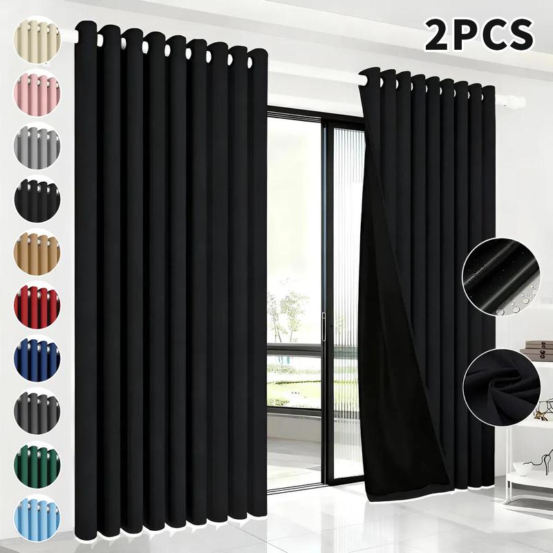 2Pzs Cortinas Blackout 100% Bloqueo de Luz para Habitación, Para Ventana 214x160cm/280x230cm,marco decorativo, aislamiento térmico, reducción de ruido y tejido impermeable ,diseño moderno,Ideales para dormitorios y salas de estar.Disponible en varios colores y tamaños. - Foto 1