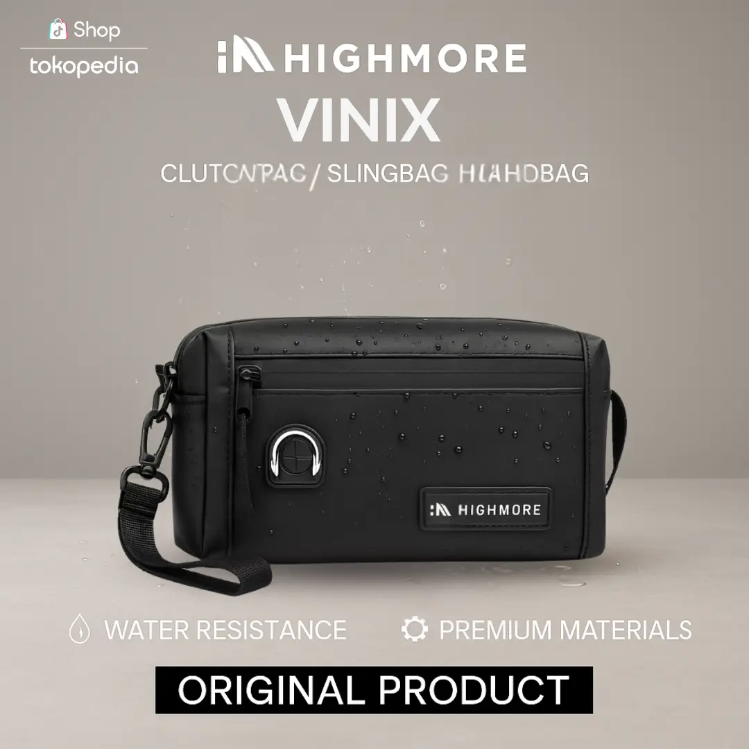 Promo Eksklusif Tas Selempang Clutchbag Pria Original Highmore VINIX Waterproof Stylish Unisex