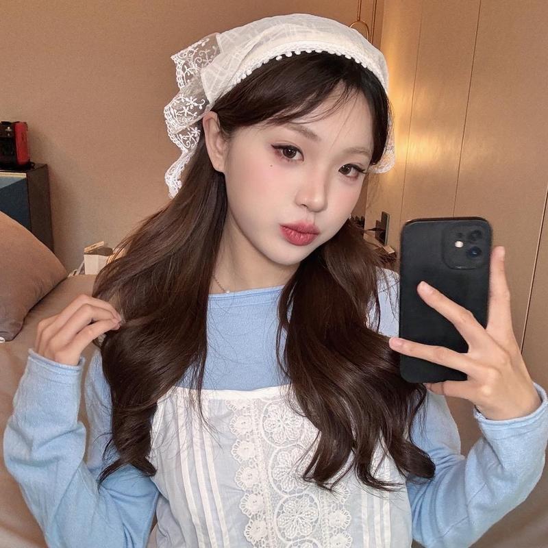 Town Shell - Bando Raw Lace Korean Head Band / Bandana Kain / Bando Kekinian / scarf 2