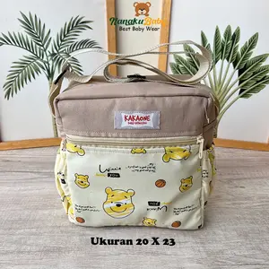 Nanaku Baby - Tas Bayi Lucu Serbaguna / Tas Selempang Bayi Ukuran Kecil 20 Cm x 23 Cm Tas Bayi Multifungsi Perlengkapan Bayi Newborn