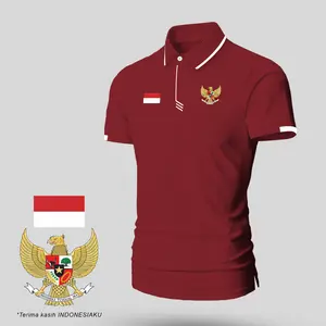 KAOS POLO SHIRT KAOS KERAH DAUN DPL MOTIF BURUNG GARUDA BENDERA INDONEISA SPESIAL KEMERDEKAAN 17 AGUSTUS 2025 COMBED DISTRO ATASAN kaus polo Baju Sablon  Pria Dewasa