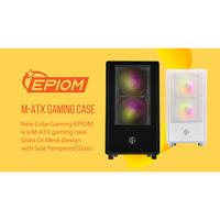 Gambar CASING CUBE GAMING EPIOM Tempered Glass/Mesh - Mid Tower mATX Tempered Glass/Mesh Case (Free 2x RGB Fan) dari Techno Computer Bali Kota Denpasar 3 Tokopedia