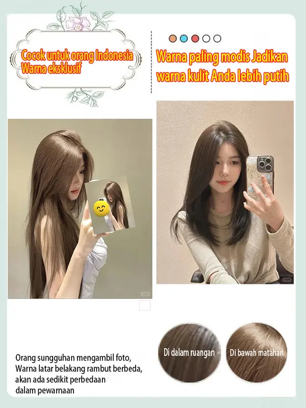 【Menutup uban】Cat rambut ungu hitam 200ML Tidak perlu pemutih(semir rambut ungu,cat rambut ungu,cat rambut purple,shampoo pewarna rambut,pemutih,hair color,warna rambut,ash grey hair colour,bremod milk tea ash,semir rambut warna biru,cat rambut abu abu) 3