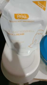 Product Review of EGG YEAST EGGSHELL Mask Cream 100gr Face Masker Cangkang Telur Facial Krim Wajah Peel Off Kulit E.G.G Glam Glow Melembutkan Muka from e**h 0
