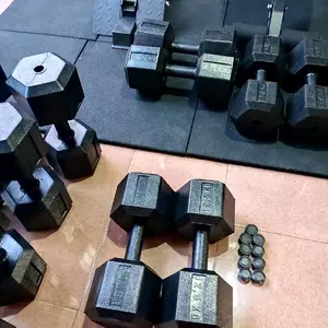 Barbel Kosongan Hexagonal Uk 12,5 KG 2 biji/Dumbbel Kosongan Hexagonal Uk 12,5 KG 2 Pcs/Barbel Dumbbel Tanpa isi Uk 12,5KG(2 biji)