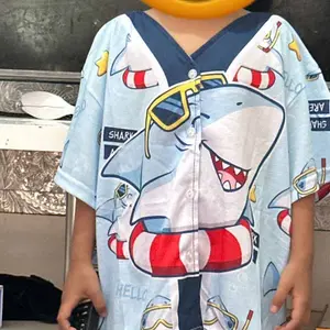 Setelan piyama anak baju tidur lengan pendek celana panjang