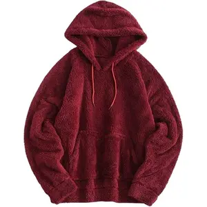 sweater jaket Hoodie polos bulu serpa dewasa formal musim dingin jaket crop Wanita pria  Serut Panjang Casual Zipper Outer Baju dinas Lembut Nyaman Keren Navy Kaos Hijau