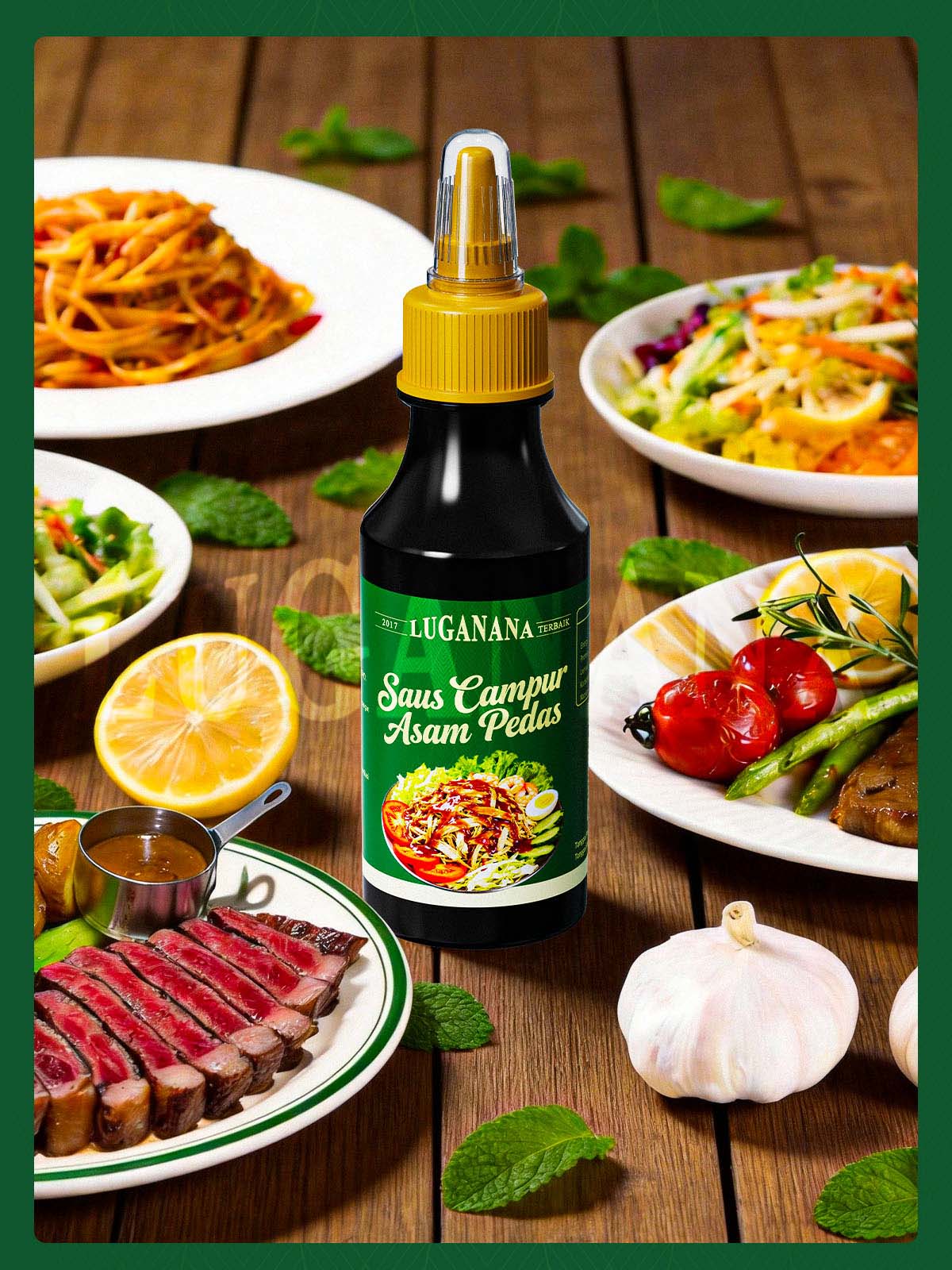 LUGANANA Pearl River Bridge Saus Salad Dingin & Saus Celup Cocok untuk Rumput Laut Mentimun Daging Sapi Dingin Mie Dingin & Mie Soba