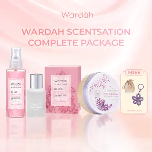 [PAKET LEBARAN BUY 3 GET 5] Wardah Scentsation Eau de Toilette, Body Mist & Body Butter GET Flower Keychain & Pouch | Wangi Tahan Lama | Lembut Melembapkan - Personal Care
