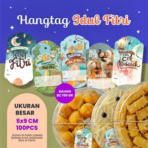 HANGTAG IDUL FITRI 100 pcs | KARTU UCAPAN IDUL FITRI | HANGTAG PARCEL LEBARAN | KARTU UCAPAN Cards