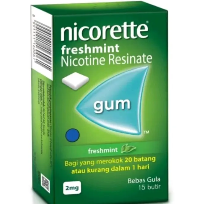 Nicoreete freshmint chewing gum clasic 2 mg isi 15 butir
