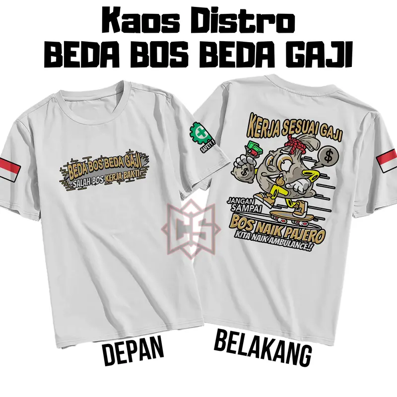 Kaos Distro Sablon Kata-Kata Karyawan Untuk Bos Lucu Cotton Combed 30s T-Shirt Pria Wanita 2024 Viral - Nyaman, Keren 1