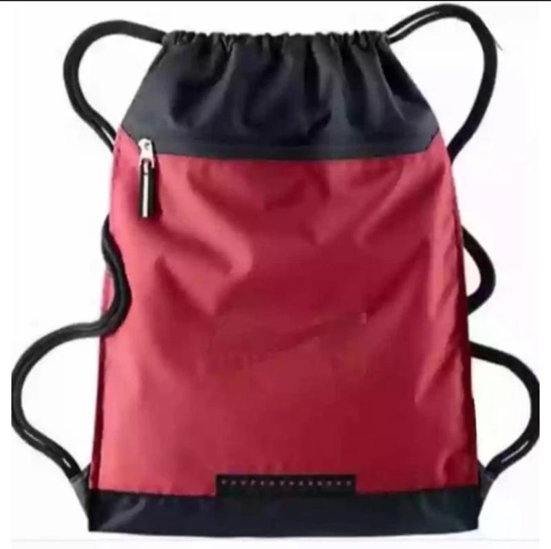 Product Introduction of Tas Serut Polos Bahan Satin Tahan air Pria Wanita Travel Mudik Hitam 1