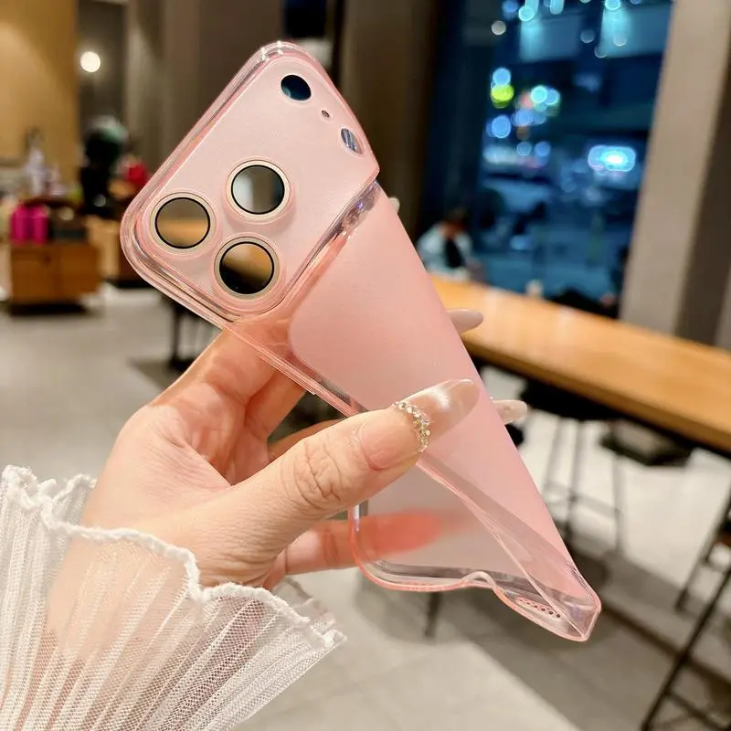 Ốp Điện Thoại Siêu Mỏng Mờ Cửa Sổ Lớn Với Bảo Vệ Camera Chống Oxy Hóa Miếng Dán Màn Hình Chống Sốc Tương Thích Với Apple IPhone 17 16 15 14 13 12 11 PRO PROMAX PLUS Max AIR