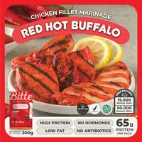 Gambar Red Hot Buffalo Chicken Fillet Marinade 300g - Bitte Food / Ayam Filet Marinasi Healthy Ready To Cook High Protein Low Calorie Low Fat No Hormones No Antibiotics - Breast / Dada dari Bitte Food Kota Administrasi Jakarta Pusat 1 Tokopedia