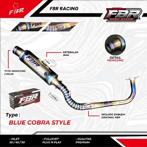 FBR Racing Moncong Cincin Type Blue Cobra Style Ketebalan 3MM Include Emblem Original FBR Fullset Plug N Play Kualitas Premium