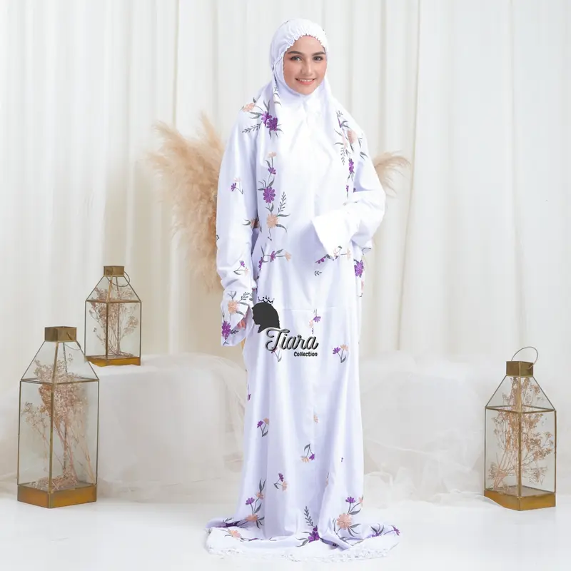 Mukena Tiara Terusan Muslim Dewasa - Bordir Keyla 4