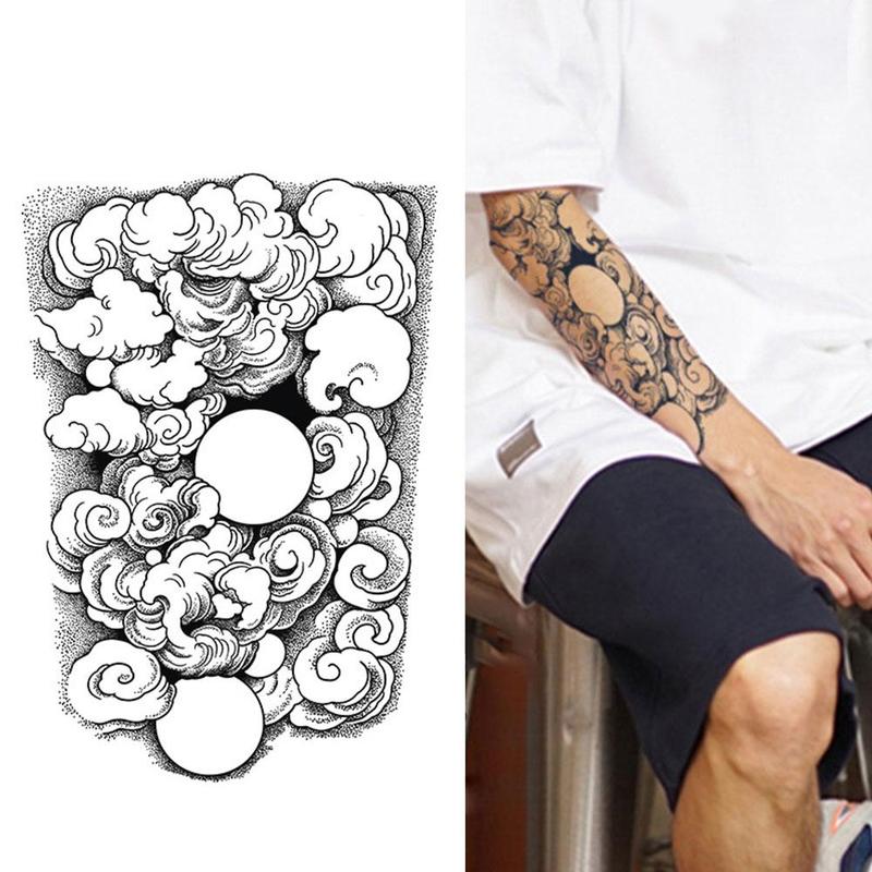 Product Introduction of Juice Herbal Tattoo Stickers Semi-permanent Wash Do Not Fall Off Waterproof Non-reflective Japanese Old Traditional Cherry Blossom Arm Koi Fish Male 32