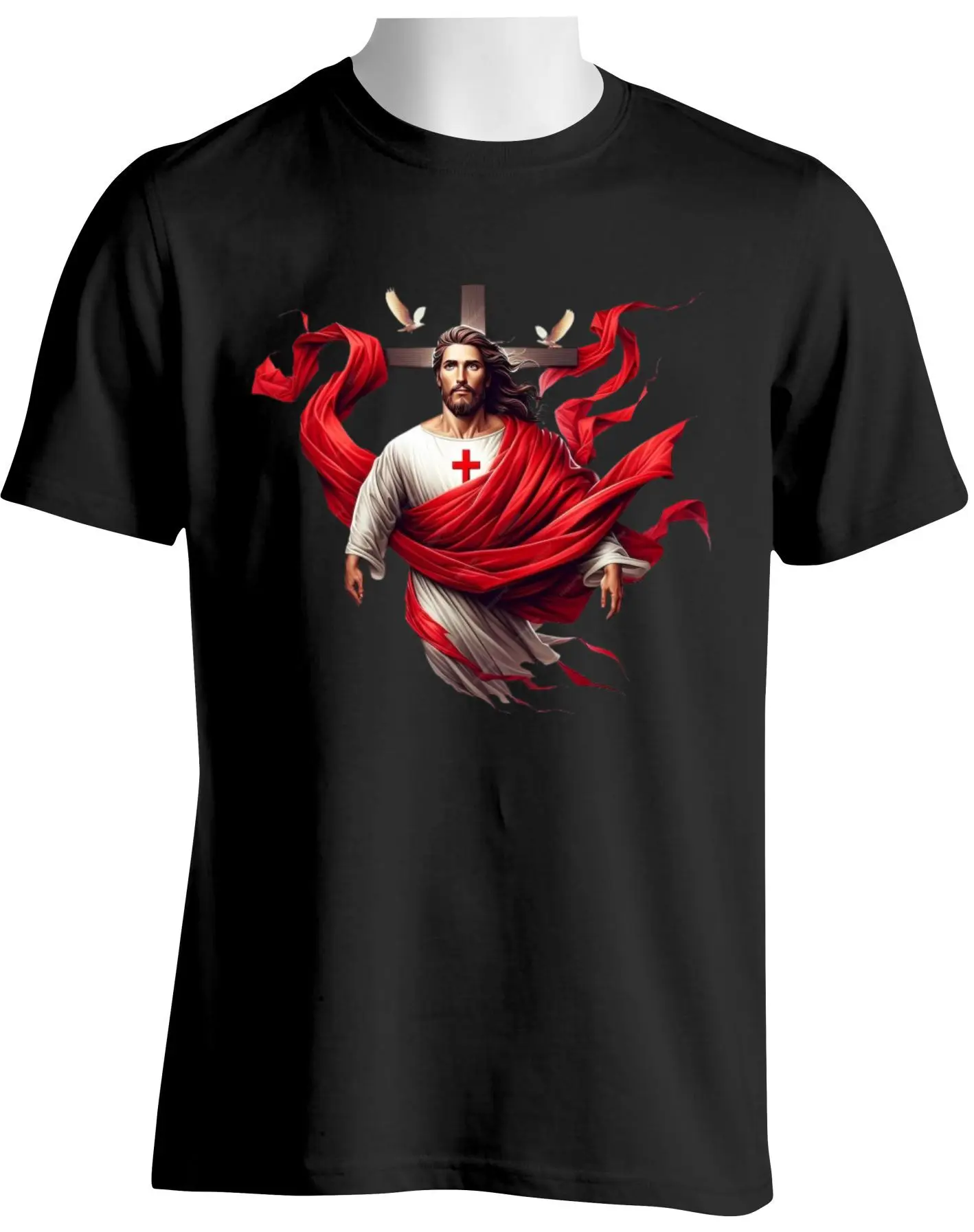 KAOS DISTRO  JESUS RED / KAOS UNISEX / KAOS MURAH / PRINT DIGITAL