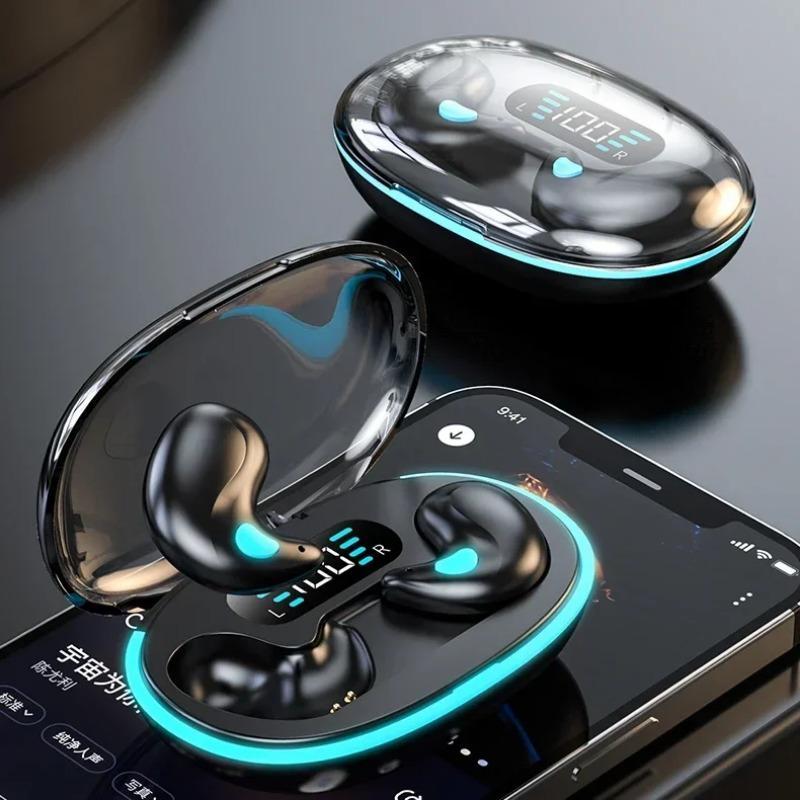  Tai nghe nhét tai ngủ X55 với âm thanh nổi Hi-Fi không thấm nước tích hợp mic khử tiếng ồn cho iPhone  Andriod  điều khiển cảm ứng Nghe Nhạc Âm thanh nổi 9DTouch Control Stereo HiFi Tai nghe cho giấc ngủ chơi game 