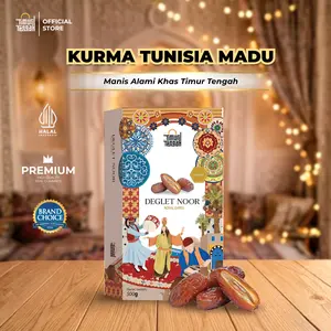 Timur Tengah Kurma Tunisia Madu 500 gr Premium Deglet Noor Honey Dates Original High Quality