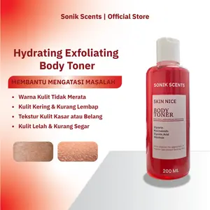 SONIK SCENTS SKIN NICE BODY TONER MERAH 200 ML Glycerin, Niacinamide, Glycolic Acid, allantoin