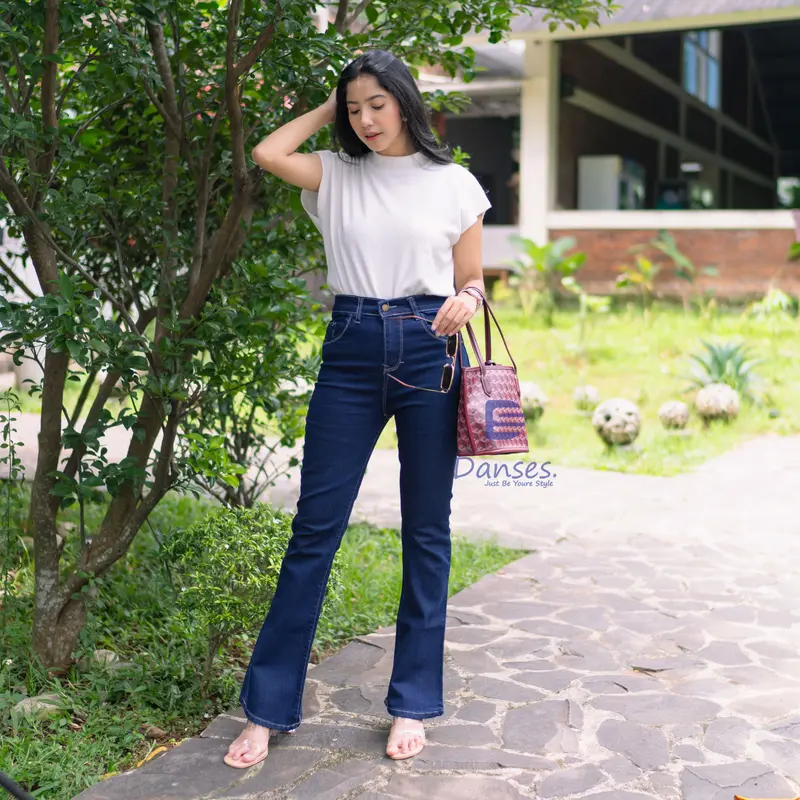 DANSES - Celana Cutbray Wanita Celana Jeans Wanita Cutbray Jeans High Waist Celana Jeans Wanita Kekinian 4