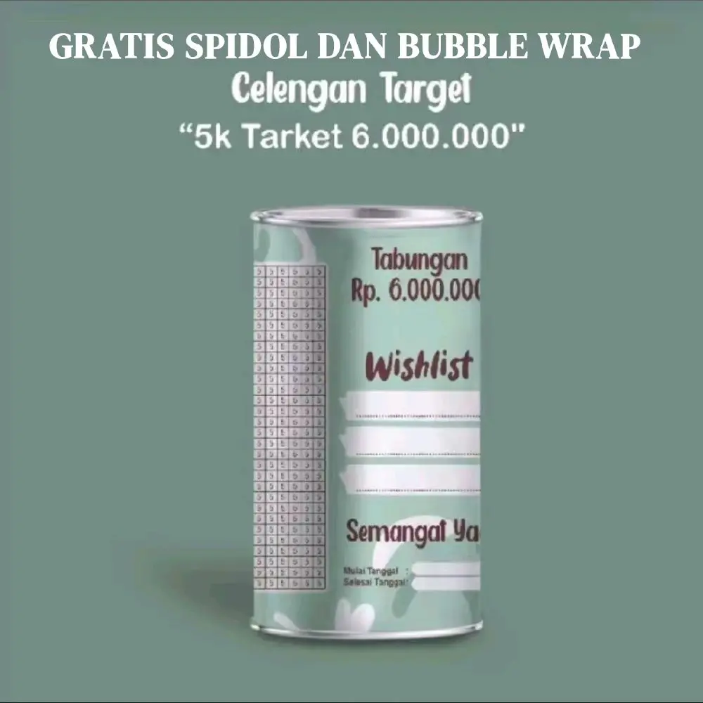(GRATIS BUBBLEWRAP) Celengan Target Viral Celengan Tiktok Celengan Hadiah PROMO Gratis BUBBLE WRAP
