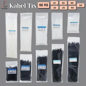 PV88 Kabel Ties Isi 100 10 15 20 25 30 40 Nylon Cable Ties Pengikat Kabel KUAT