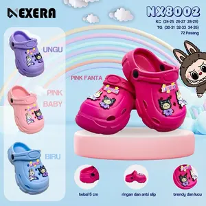 Sandal Baim Wedges Anak Perempuan Viral Jibbitz Kuromi Tebal 5cm Sendal Kekinian Anak Cewe NonSlip Fashion Cantik