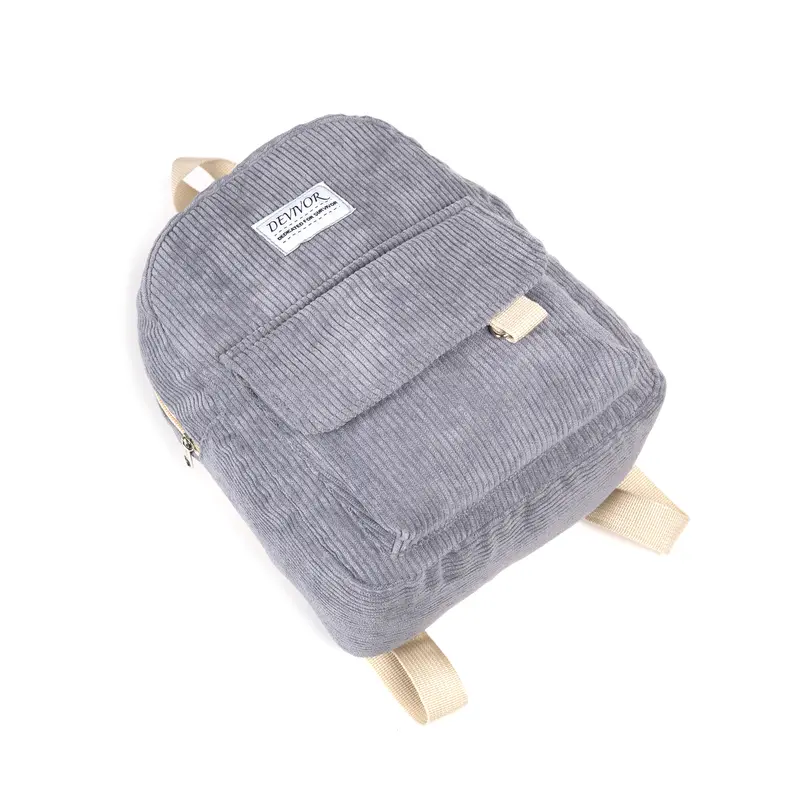 DEVIVOR Tas Ransel Mini Corduroy Wanita Backpack Model Terbaru Bahan Berkualitas Desain Menarik Cocok Untuk Berbagai Kegiatan 3