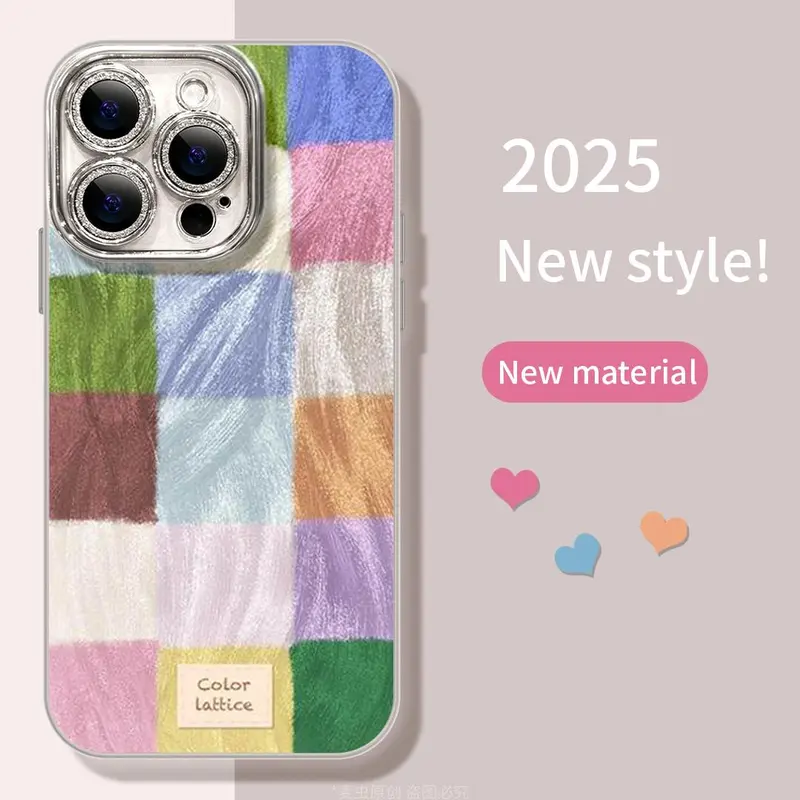 Casing Silkon TPU busur pelangi untuk iPhone 13/15 pro max 14/Xsmax/R dengan 12/11 Film Lensa Bawaan - seni rupa - Ponsel B F Cover Silikon 2