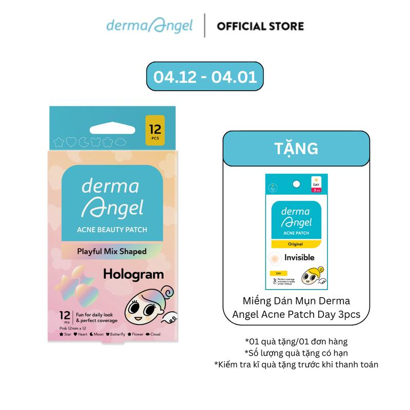  Miếng Dán Mụn Hologram Dễ Thương Derma Angel Acne Beauty Patch - Perfect Coverage 