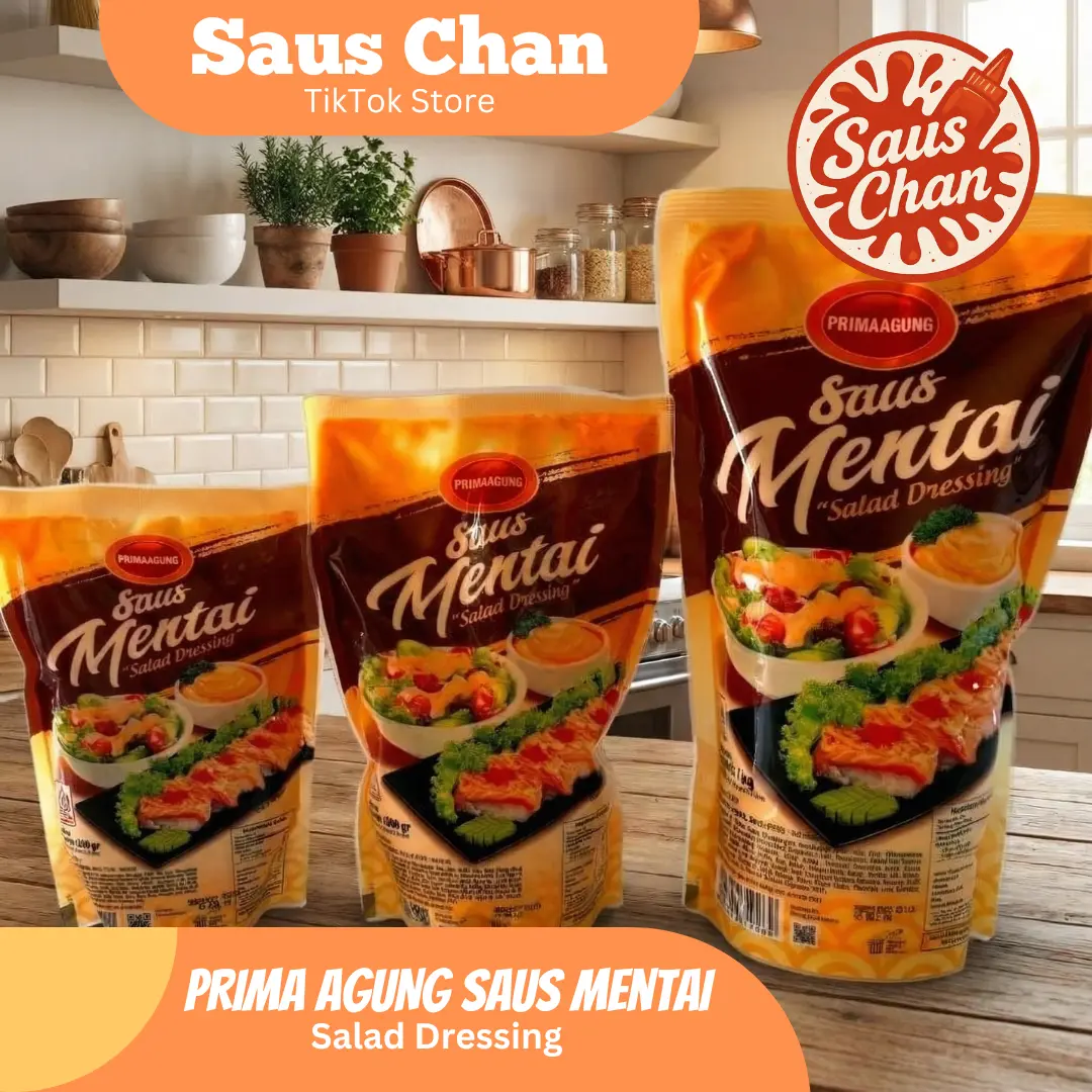 Prima Agung Saus Mentai Salad Dressing 1 KG - SAUS CHAN