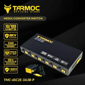 Tarmoc TMC-6SC2E-3A3B-P | Media Converter Switch 6 FO 2 LAN 10/100Mbps POE IN 5-24V