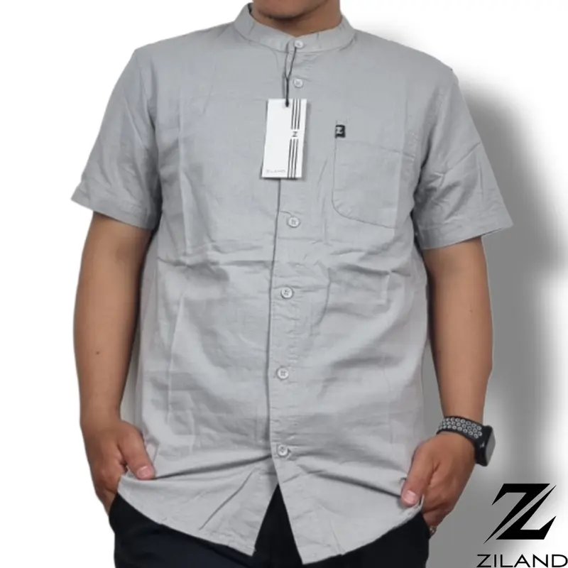 Kemko Dewasa ZILAND New Kemeja Koko Pria Lengan Pendek Polos Katun Sigaret Premium Ada Ukuran Jumbo High Quality 6