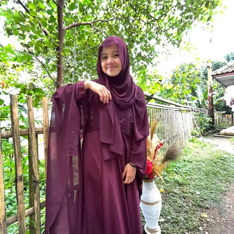 Abaya madina  ied series terbaru Mewah Payet Simple Gamis 0