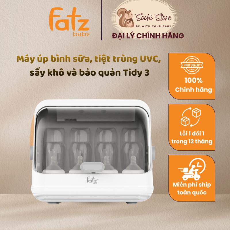 Máy úp bình sữa, tiệt trùng UVC, sấy khô và bảo quản Tidy 3 – FB4601HB fatz