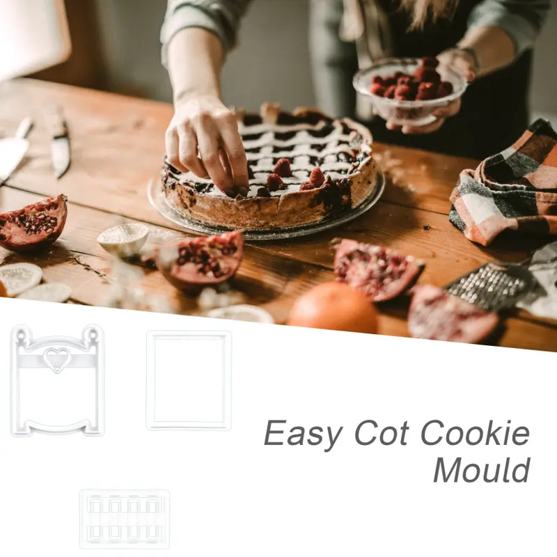 Dụng Cụ Cắt Bánh Quy Bằng Nhựa Hình Cũi 3D, Dụng Cụ Trang Trí Bánh Quy, Kẹo Sô Cô La, Thủ Công, 3 Gói 4