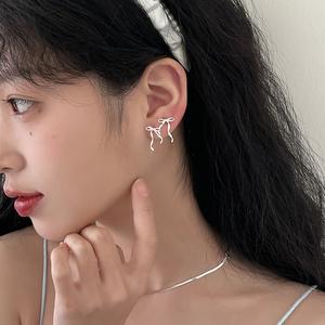 EAR PARTNER-女性用リボンデザインのイヤリング、ハイエンドでニッチな新作（eh-2802）