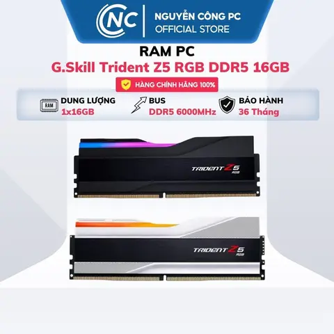 RAM G.Skill Trident Z5 RGB 16GB 6000MHZ DDR5 - BH 36 tháng