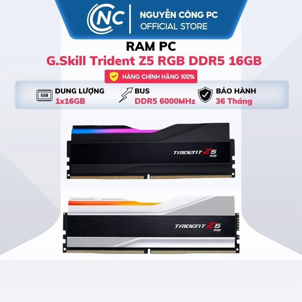 RAM G.Skill Trident Z5 RGB 16GB 6000MHZ DDR5 - BH 36 tháng