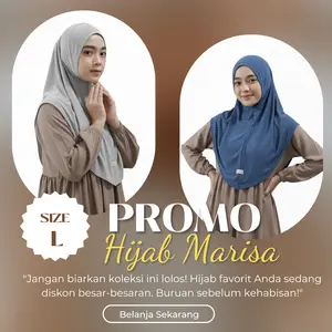 Hijab Marisa L : Langsung Slup! Jilbab Instan Syar'i Pendek Paling Dicari-Super Praktis untuk Kegiatan Harian